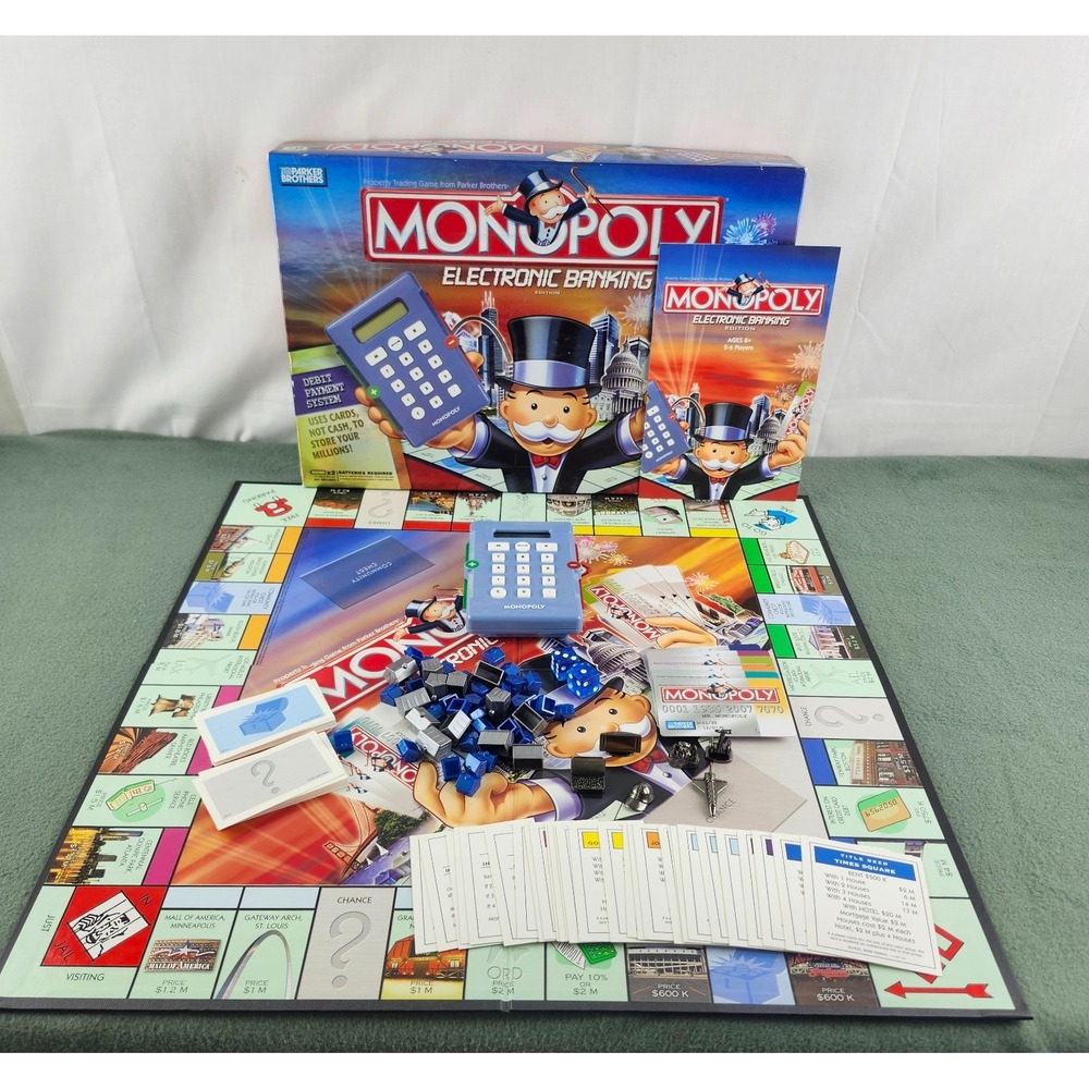 Monopoly Electronic Banking Edition Card Reader 2007 Complete Working Condition